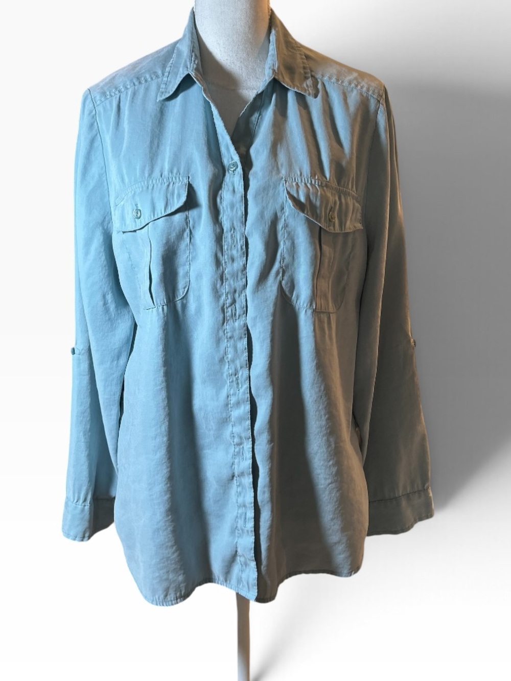 Chico's Sky Blue Button-Down Shirt